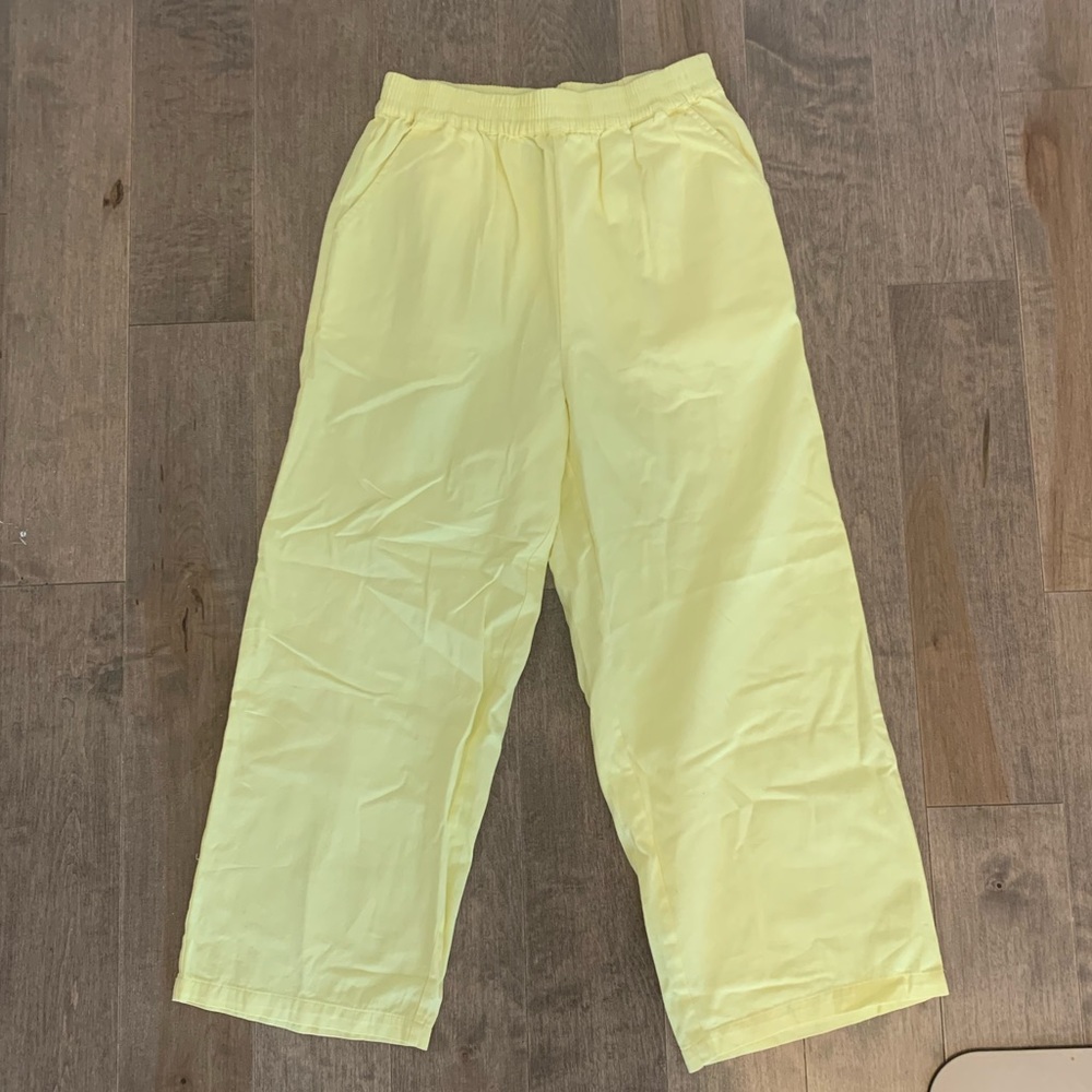 COLLUSION yellow wide leg cargo pants